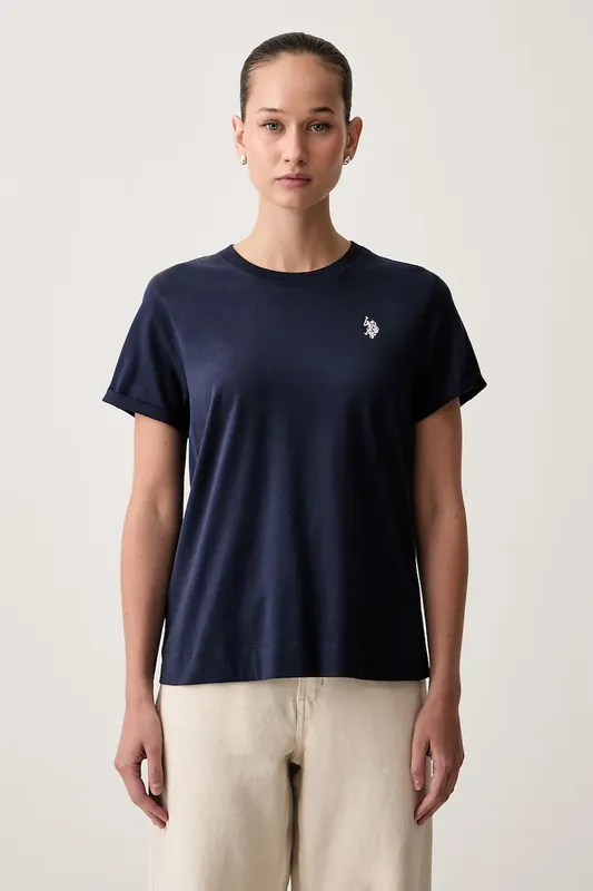 U.S. Polo Assn. T-shirt damski bawełniany CREW NECK