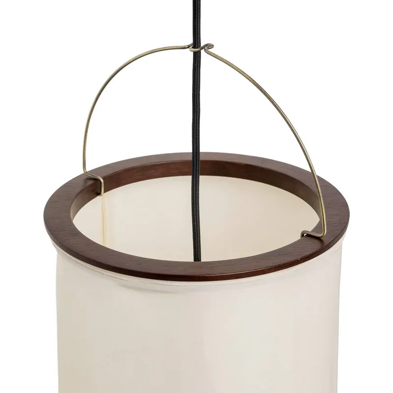 Lampa stojąca Gubi „Silk Lantern”, biało-czarna, jedwab, E27