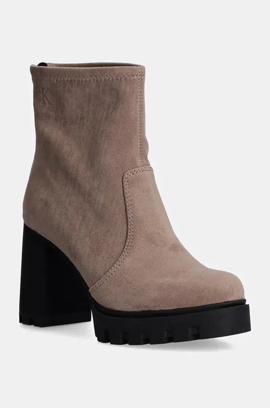Calvin Klein Jeans botki HEEL PLATFORM ZIP BOOT SS