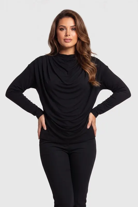 VIVEH Mirel Top Black Maat: 44 | Longsleeves Outlet | Dames | Zwart