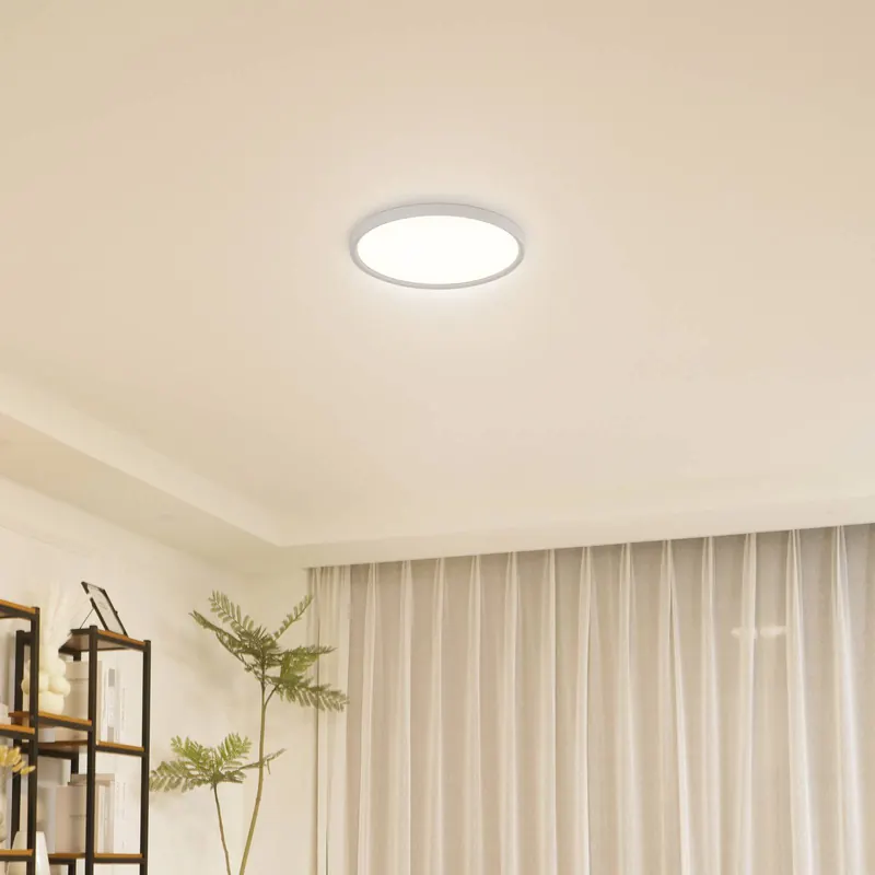 Lampa sufitowa LED Lindby Pravin, Ø 40 cm, CCT, biała