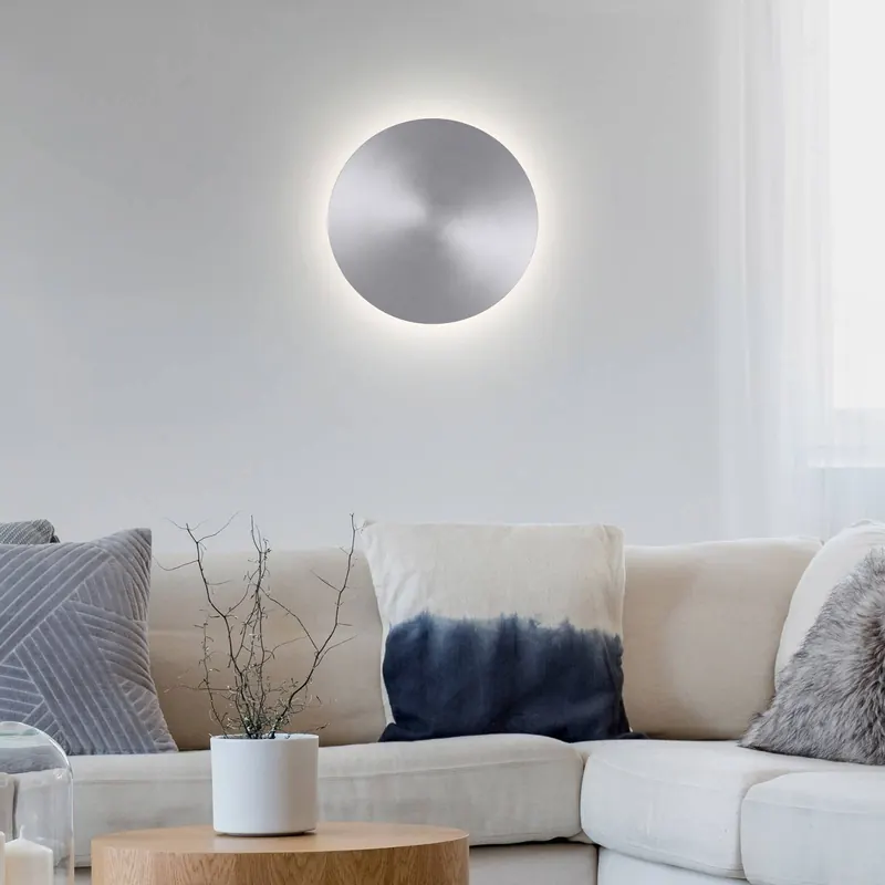 Kinkiet LED na baterię Puntua Ø 25 cm aluminium