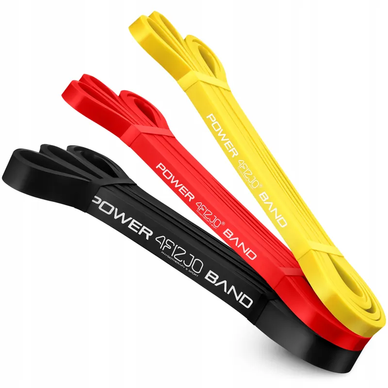 Zestaw 3 Gum Do Ćwiczeń Power Band Taśmy Oporowe Treningowe Fitness 1-17kg