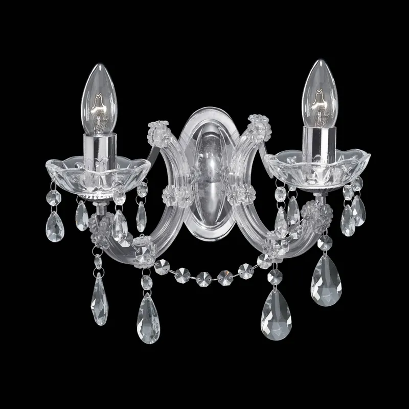 MARIE THERESE - klasyczna lampa ścienna, chrom