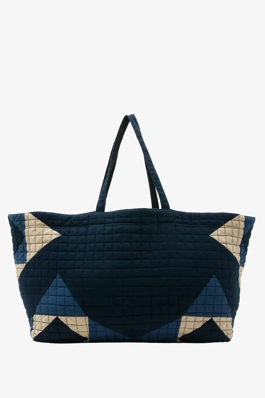 A.P.C. Unisex The Shopping Bag Quilted Indigo Maat: OS | Schoudertassen Outlet | Unisex | Blauw