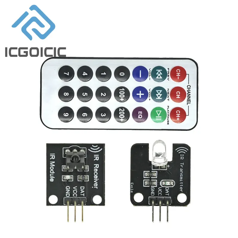 Moduł nadajnika i odbiornika podczerwieni 38 kHz – czujnik zdalnego sterowania IR dla Arduino, robotyki i elektroniki DIY