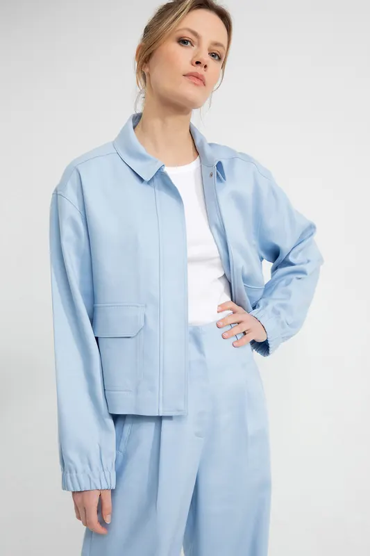 Josephine & Co Donald Jacket Light Blue Maat: 36 | Lichte Jassen Outlet | Dames | Blauw