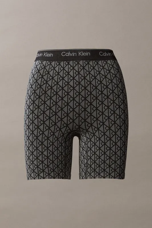 Calvin Klein Mid Thigh Shorts Seamless Emblem Maat: L | Leggings Outlet | Dames | Grijs