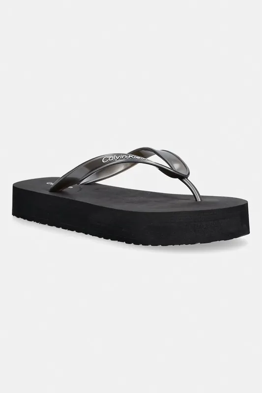 Calvin Klein japonki damskie FLATFORM FLIP FLOP MET TPU