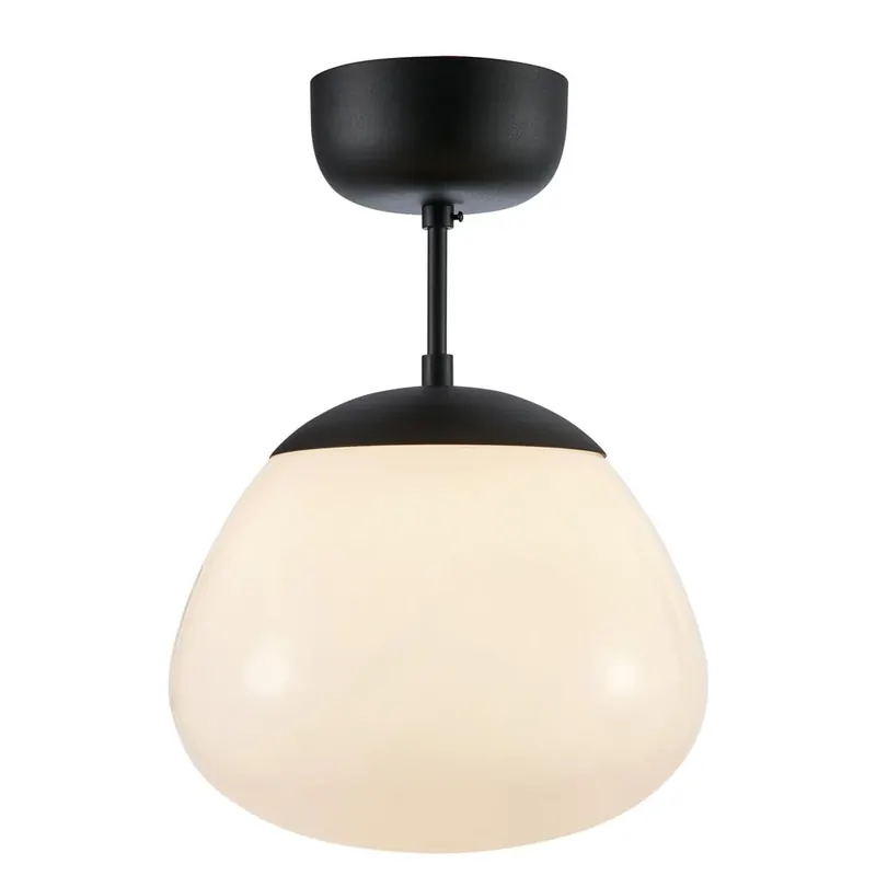 Biała/czarna szklana lampa sufitowa Rise – Markslöjd