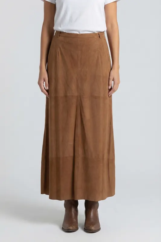 DNA Amsterdam Tiffany Cognac Maat: 3 | Maxi Rokken Outlet | Dames | Bruin