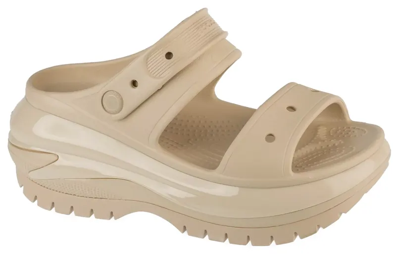 Crocs Classic Mega Crush Sandal 207989-2Y2, Damskie, Beżowe, klapki, syntetyk, rozmiar: 38/39