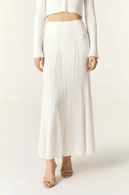 BA&SH Jupe Palua Blanc Maat: L | Maxi Rokken Outlet | Dames | Wit