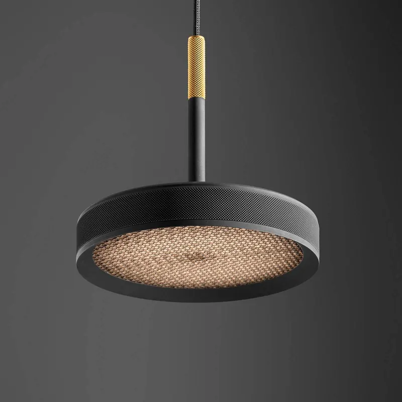 OLEV Żyrandol LED OVERFLY, czarny Ø 15 cm, metal 927 ściemniany