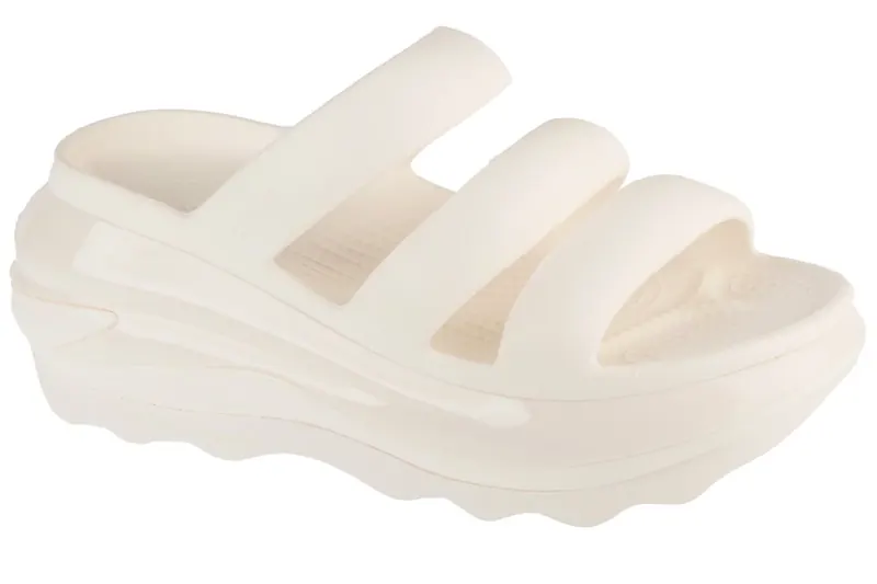 Crocs Classic Mega Crush Tripe Strap 209842-0WV, Damskie, Białe, klapki, syntetyk, rozmiar: 39/40
