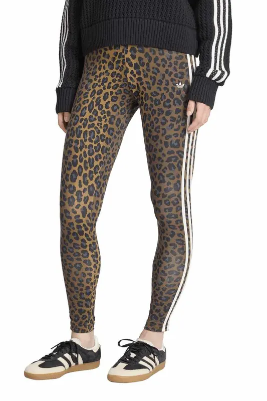 Adidas Originals Leopard 3 Stripes Legging Multicolor Maat: XXS | Leggings Outlet | Dames | Bruin