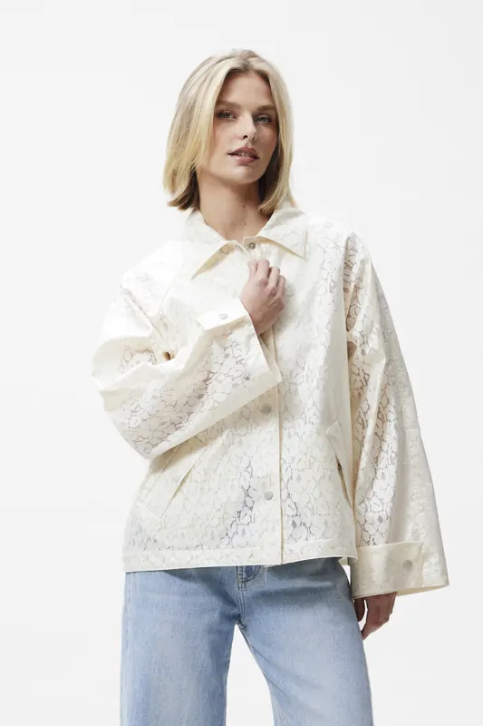 Catwalk Junkie Laced Raincoat Ecru Maat: 38 | Regenjassen Outlet | Dames | Ecru