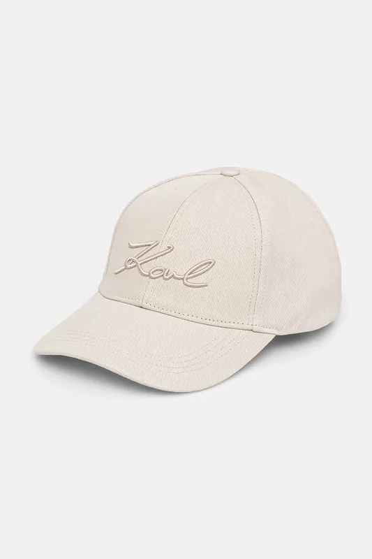 Karl Lagerfeld czapka z daszkiem damska bawełniana K/SIGNATURE