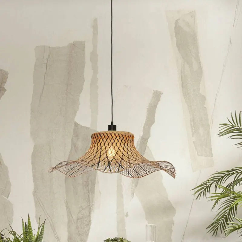 Good &amp; Mojo Ibiza lampa wisząca Ø 65 cm czarny/naturalny