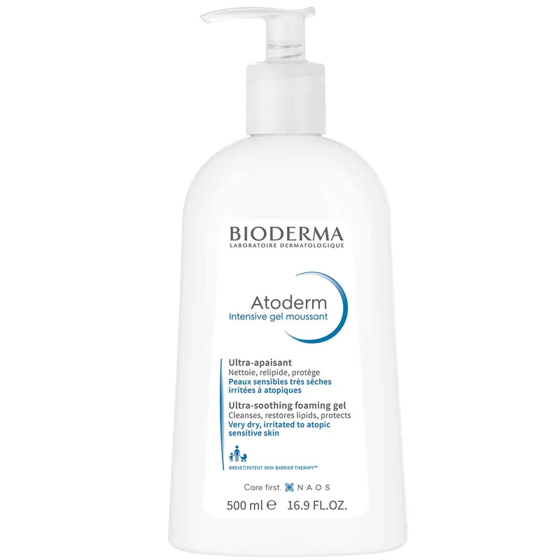 Bioderma Atoderm Ultra-Soothing Unfragranced Body Wash for Very Dry Atopic Eczema-Prone Skin 500ml
