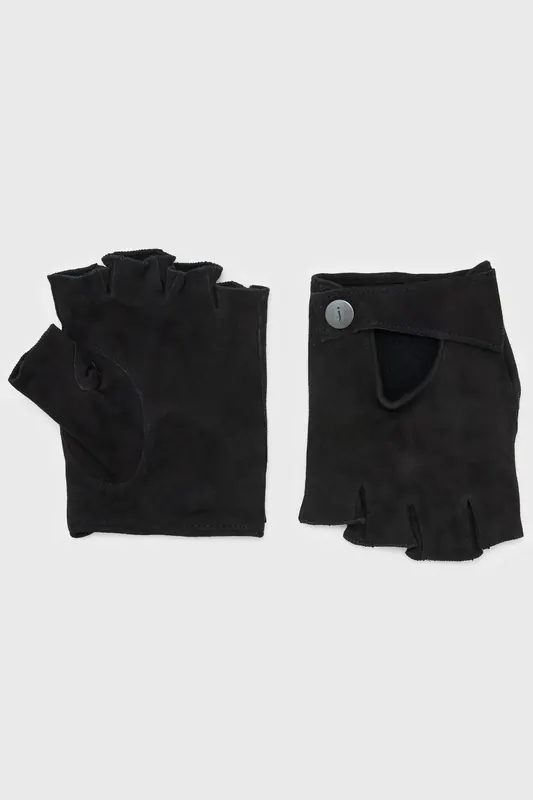 John Varvatos Fingerless Suede Gloves Black Maat: M | Handschoenen Outlet | Heren | Zwart