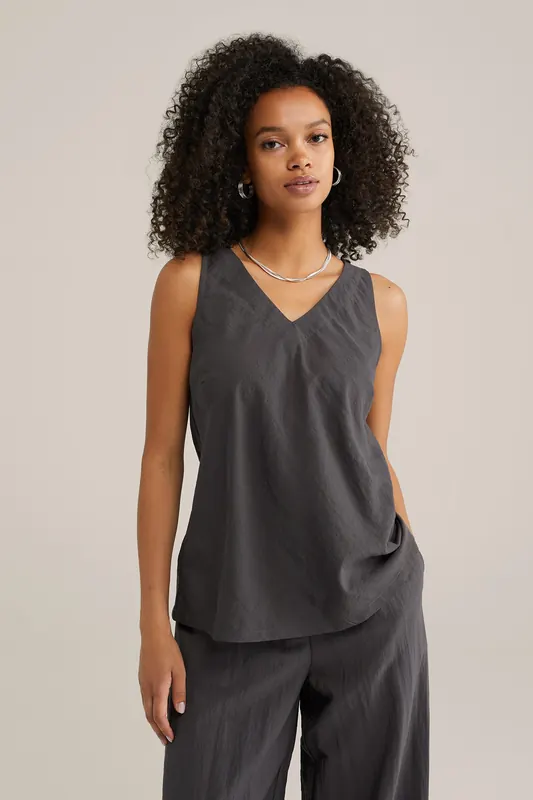 We Fashion Blouse Dark Grey Maat: XS | Blouses Outlet | Dames | Grijs