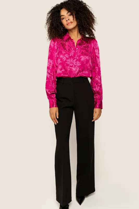 Freebird Benda Blouse Rasperry Rose Maat: S | Longsleeves Outlet | Dames | Roze