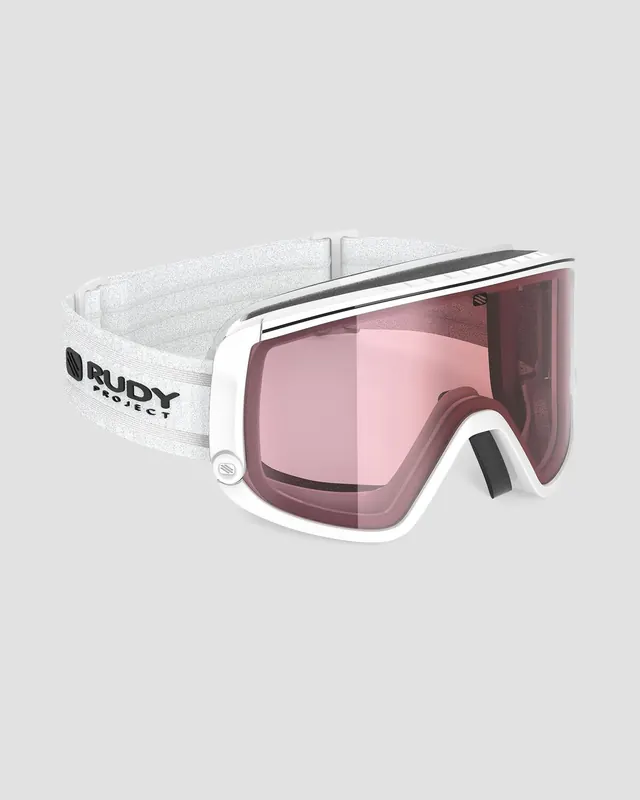 Gogle narciarskie Rudy Project SPINCUT WHITE GLOSS - Laser Kayvon Red DL (one size)