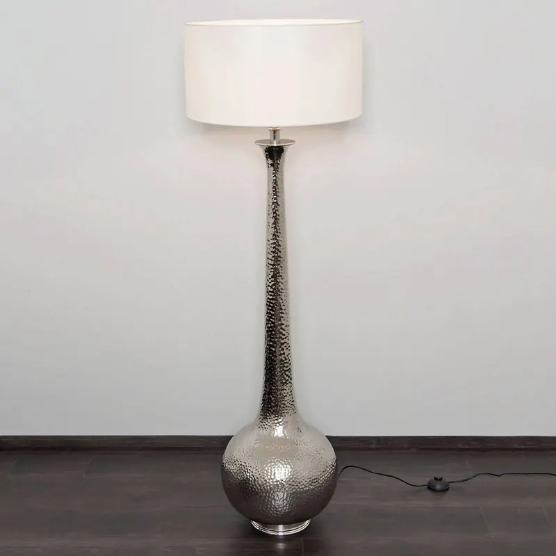 Lampa podłogowa Maestro, biała/srebrna