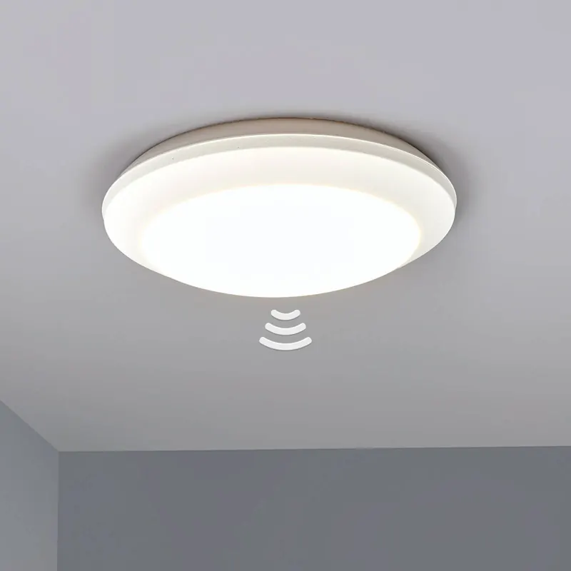 Biała lampa sufitowa UMBERTA z czujnikiem, 2xE27