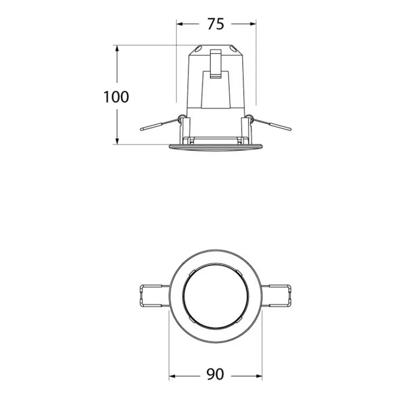 Downlight LED Teresa 90, GU10, CCT, 3,5W, czarny