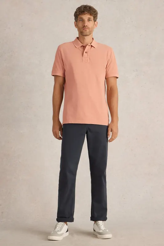 White Stuff Utility Polo Mid Pink Maat: M | Poloshirts Outlet | Heren | Roze