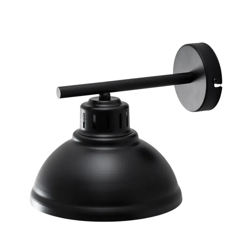 Lampa ścienna Sven, czarno-złota, Ø 21 cm, stal