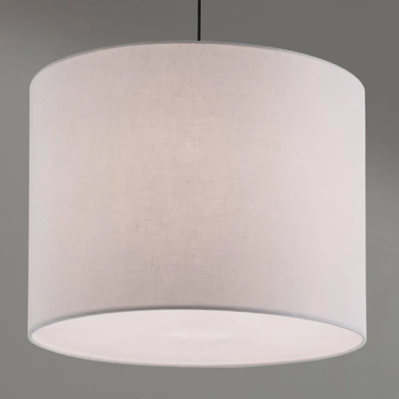 Lampa wisząca Artak z białym materiałowym kloszem