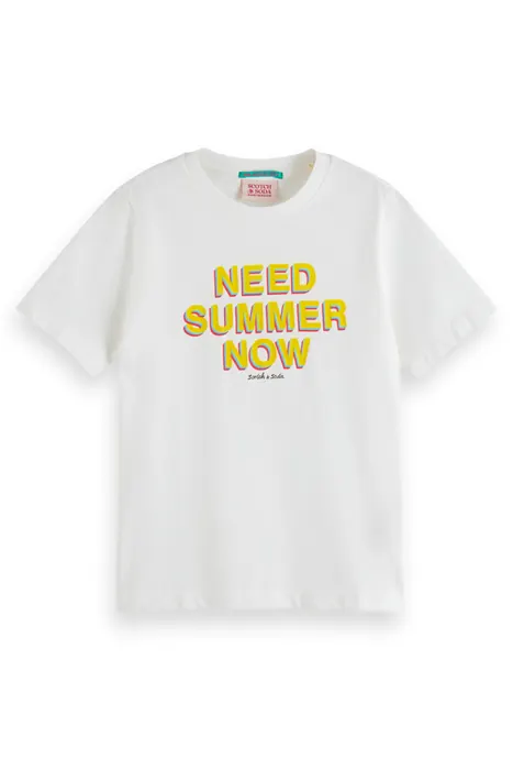Scotch & Soda Relaxed-fit T-shirt Off White Maat: 8 | T-Shirts Outlet | kids | Wit