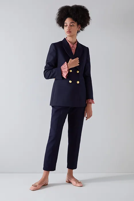 LK Bennett Tr Mariner Cigarette Navy Maat: 34 | Straight Broeken Outlet | Dames | Blauw