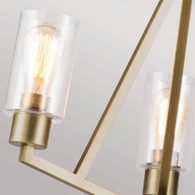 Lampa wisząca Deryn, 3-punktowa, mosiądz