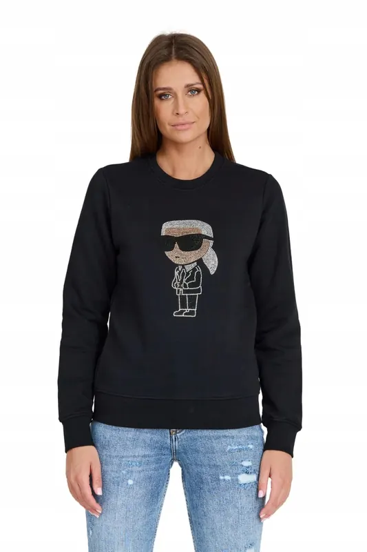 Karl Lagerfeld Czarna damska bluza Ikonik 2.0 Xs