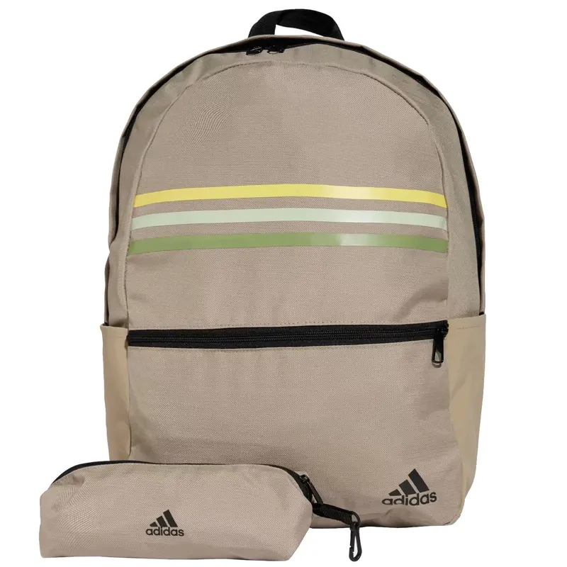 adidas Classic Horizontal 3-Stripes Backpack IZ1896, Unisex, Brązowe, plecaki, poliester, rozmiar: One size