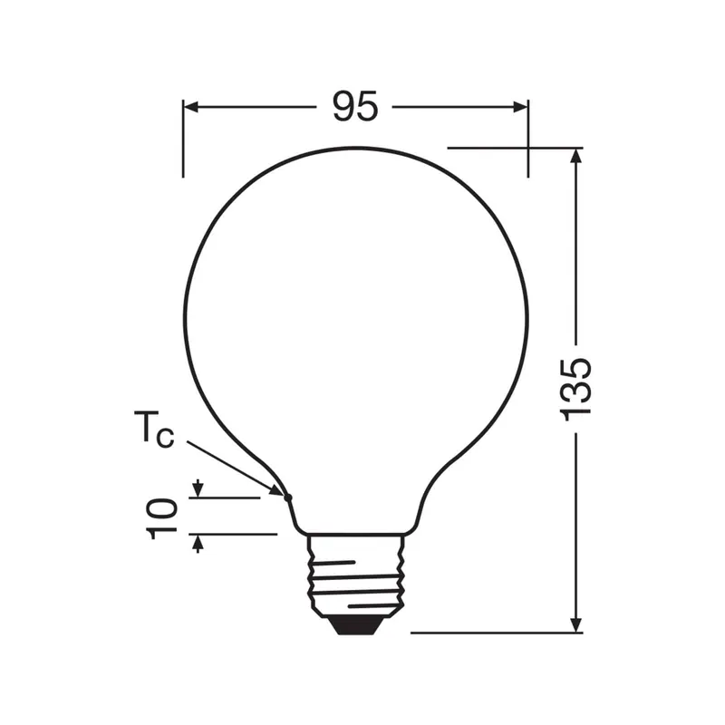 Żarówka LED OSRAM Globe G95 E27 5W mat 4000K