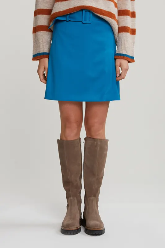 River Woods Turquoise Short Belted Skirt Maat: 36 | Mini Rokken Outlet | Dames | Blauw