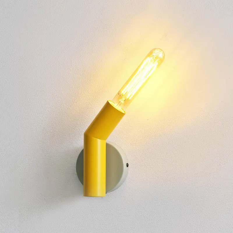Kinkiet OSRAM Decor Straw, 1-punktowa, szary/żółty, stal, E27