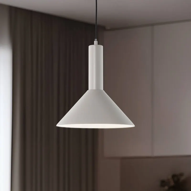 Żyrandol Vitrum cone, taupe, metal, Ø 26 cm, E27