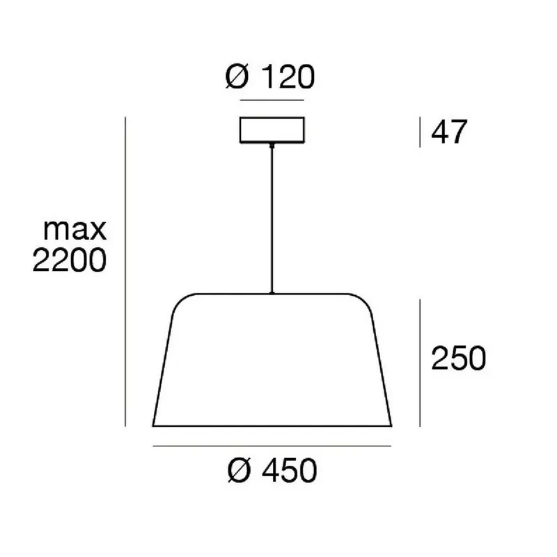 Żyrandol LED Delfi_P, biała, Ø 45 cm, metal