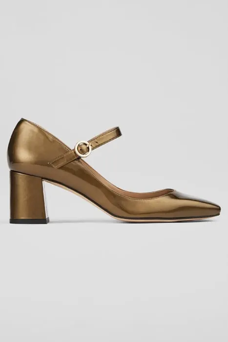 LK Bennett Winter Maryjane Sandal Bronze Gold Maat: 36 | Sandalen Outlet | Dames | Goud