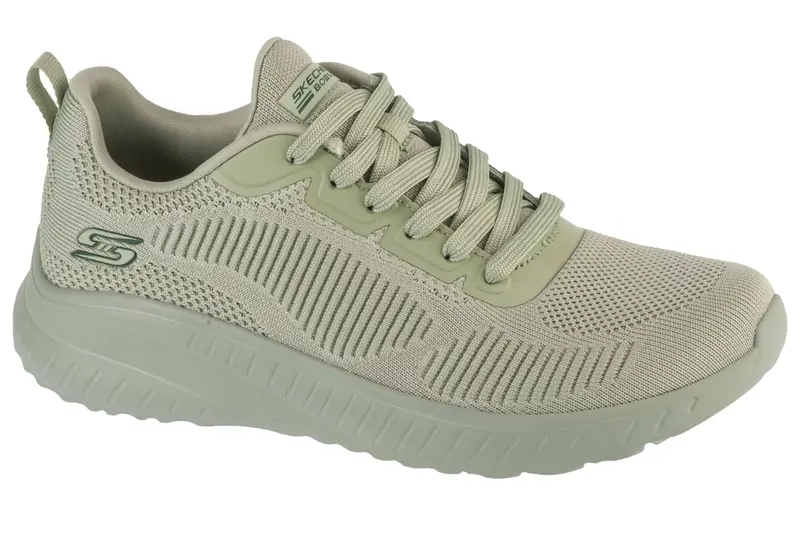 Skechers Bobs Squad Chaos - Face Off 117209-SAGE, Damskie, Szare, buty sneakers, tkanina, rozmiar: 36