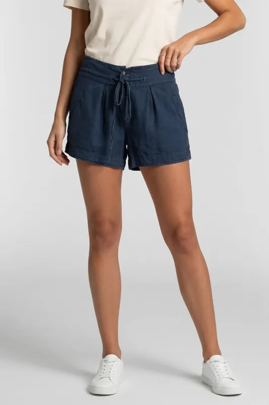 BA&SH Short Yarel Bleu Nuit Maat: L | Korte Broeken Outlet | Dames | Blauw