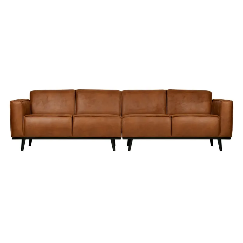 Brązowa sofa z imitacji skóry 280 cm Statement – WOOOD