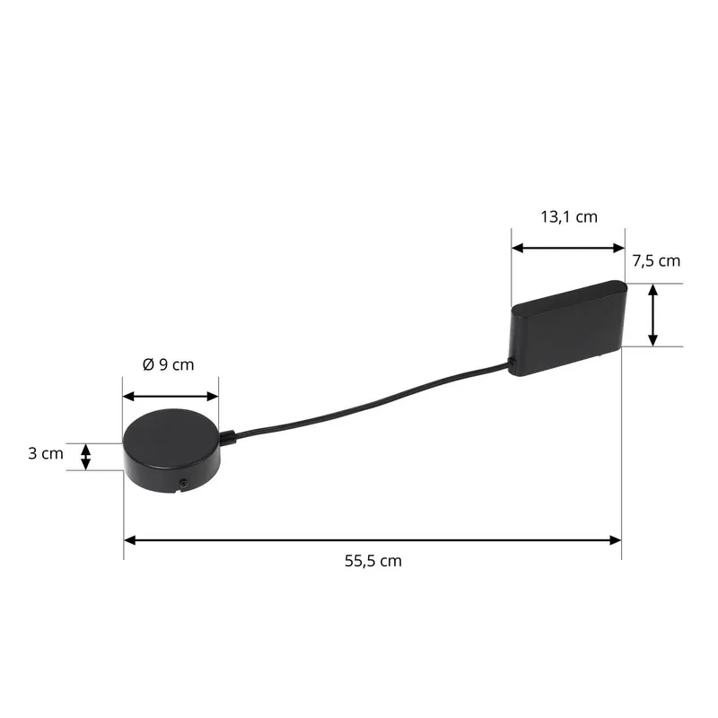 Sterownik LED Lumaro, czarny, długość 55,5 cm, 100W