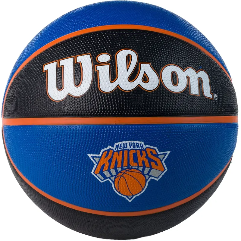 Wilson NBA Team New York Knicks Ball WTB1300XBNYK, Unisex, Niebieskie, piłki do koszykówki, Guma, rozmiar: 7